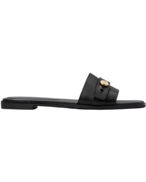 Tory Burch Romy Flat Mules - Black