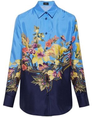 Etro Long-Sleeved Shirt - Blue