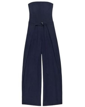 Ami Paris Sleeveless Wide-Leg Jumpsuit - Blue