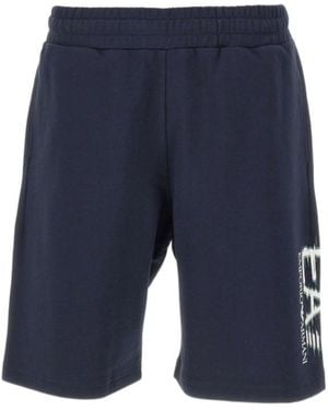 EA7 Logo Drawstring Shorts - Blue