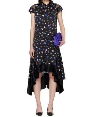 Sacai Printed Midi Dress - Blue