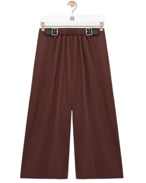 Loewe Cropped Belted Trousers - Purple