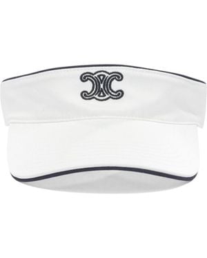 Celine Patterned Sun Hat - White