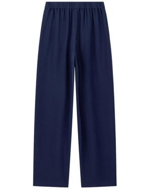 Emporio Armani Crepe Gabardine Trousers Signature Capsule - Blue