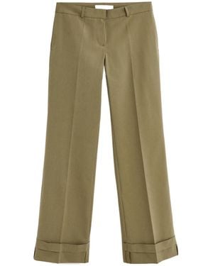 Our Legacy Wool Blend High-Waisted Casual Trousers - Green
