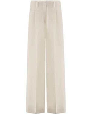 Alberto Biani Wide-Leg Tailored Trousers - White