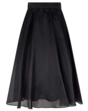 Max Mara Studio Calle Flared Midi Skirt - Black