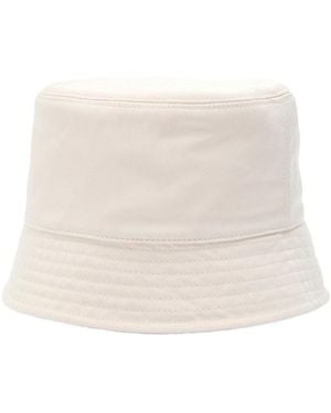 Moncler Logo Twill Bucket Hat - White