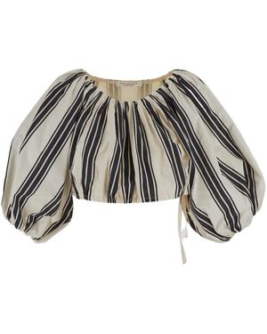 Philosophy Di Lorenzo Serafini Striped Cropped Top - Multicolour