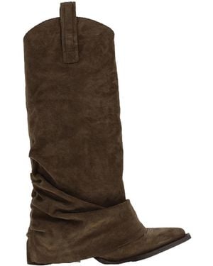 R13 Slouchy Cowboy Boots - Brown