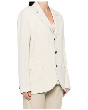 Barena Long-Sleeved Suit Jacket - White
