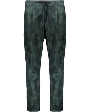 Herno Slim Fit Trousers With Original Dark Pattern - Green