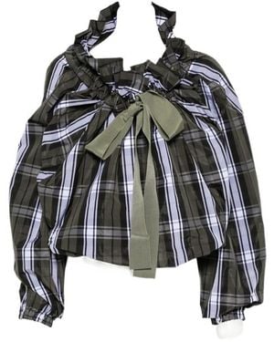 Patou Lantern Sleeve Top - Black