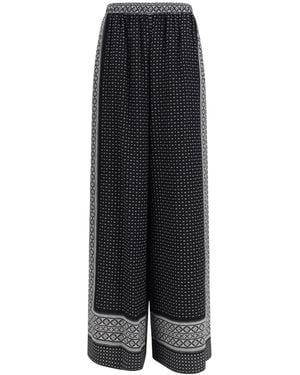 Ermanno Scervino Geometric Wide-Leg Pants - Black