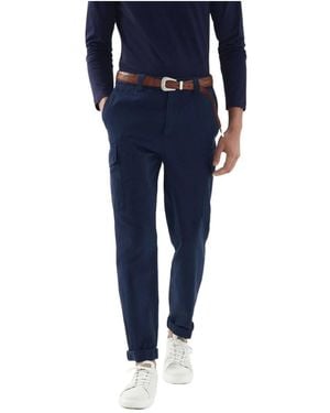 Brunello Cucinelli Four-Pocket Cotton Cargo Pants - Blue