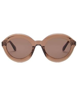 Alaïa Round-Frame Sunglasses - Pink