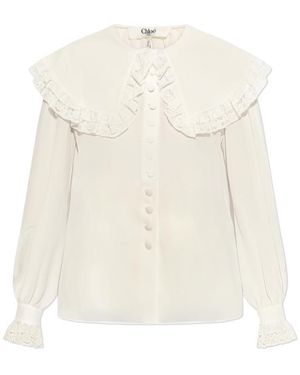 Chloé Long Sleeve Shirt - White