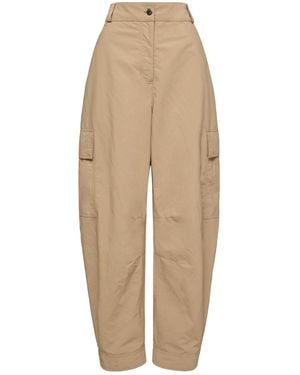 Moncler Grenoble Button Detailed Tapered Trousers - Natural