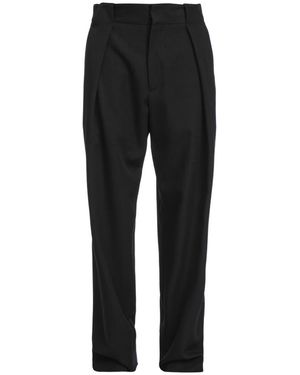 Balmain Pleat Detailed Wide-Leg Pants - Black