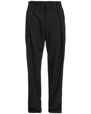 Balmain Pleat Detailed Wide-Leg Pants - Black