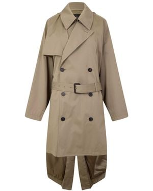 Balenciaga A Tailored Trench Coat - Natural