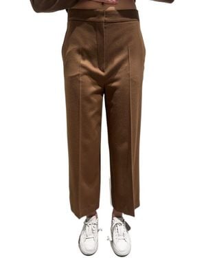 Max Mara Pleated Casual Pants - Brown