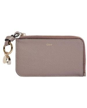 Chloé Alphabet Card Holder - Grey