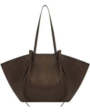 Yuzefi Double-Handle Shoulder Bag - Brown