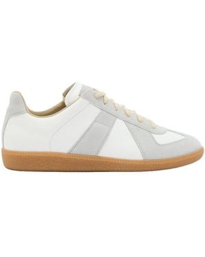Maison Margiela Replica Paneled Leather Sneakers - White
