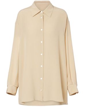 The Row Luka Crepe Shirt - Natural