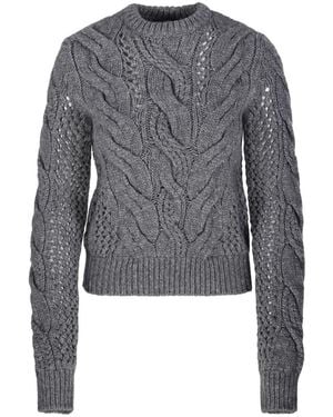 Sportmax Crewneck Long-Sleeved Jumper - Grey