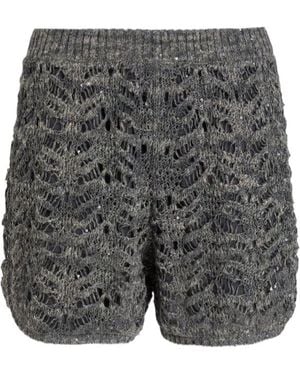 Brunello Cucinelli Sequin Shorts - Grey