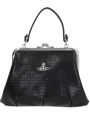 Vivienne Westwood Granny Top Handle Tote Bag - Black