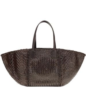 Dragon Diffusion Woven Handbag - Brown