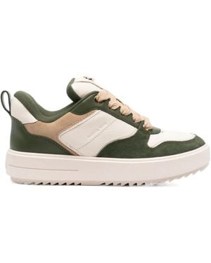 MICHAEL Michael Kors Rumi Round Toe Panelled Trainers - Metallic