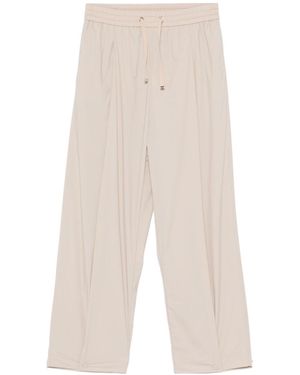 Herno Lightweight Drawstring Cropped Pants - White
