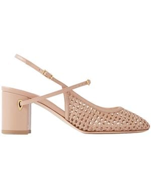 Jennifer Chamandi 65Mm Mattia Heeled Court Shoes - Pink
