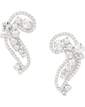 Jennifer Behr Tone Crystal Earrings - White
