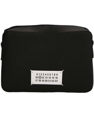 Maison Margiela Paneled Drawstring Shoulder Bag - Black