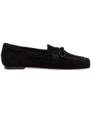 Aeyde Jasper Suede Loafers - Black