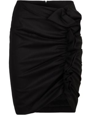 Nina Ricci Draped Midi Skirt - Black