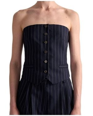 Barbara Bui Pinstriped Top - Black