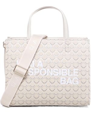 V73 Double-Handle Cross-Body Bag - White