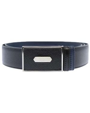dunhill Plate Buckle Belt - Blue
