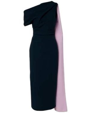 ROKSANDA Maite Caped Off-Shoulder Midi Dress - Blue