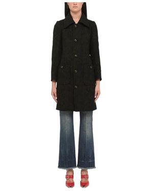 DSquared² Floral Pattern Single-Breasted Coat - Black