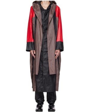 Kiko Kostadinov Pleated Striped Coat - Red