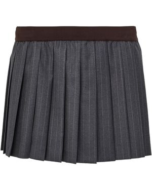 Miu Miu Pleated Skirt - Grey