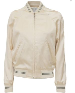 Celine Nylon Baseball Casual Jacket - White