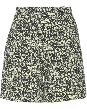 Ganni Floral-Print Shorts - Black